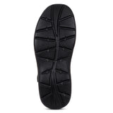 Jasper Black Leather Sandals - The Heels India