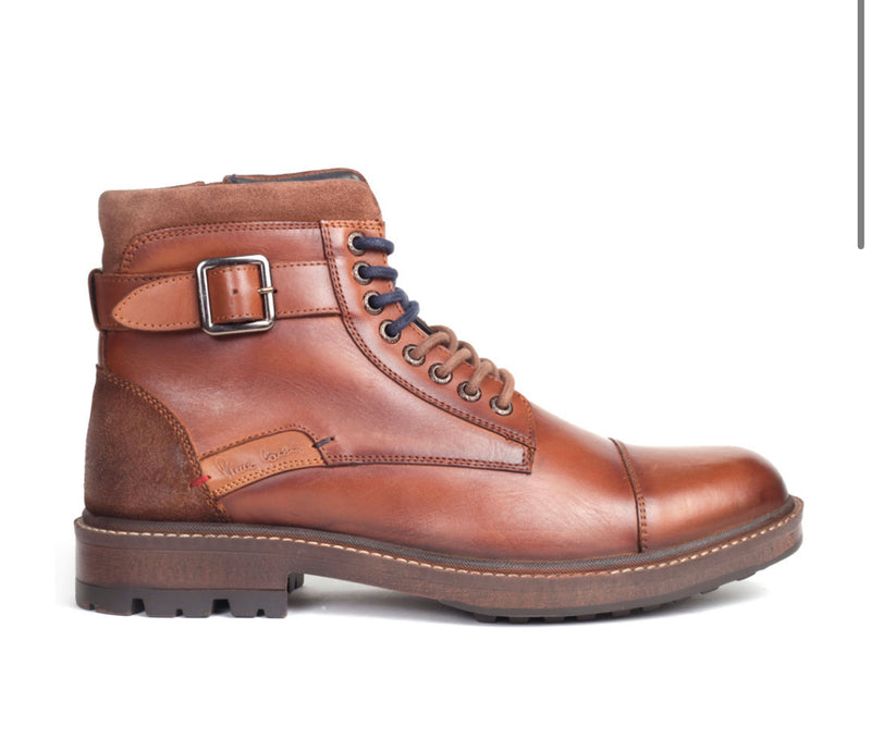 Hudson Cognac Leather Boots - The Heels India