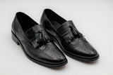 Malcolm Black Leather Frills - The Heels India
